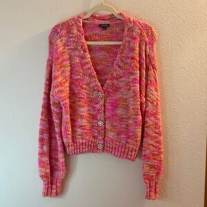 Wild Fable Pink and Orange Knit Cardigan